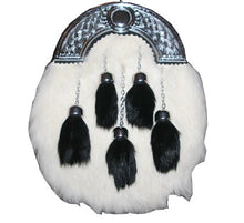 Load image into Gallery viewer, Scottish Kilt Leather Sporran Multi Design with Free Leather Belt Chain