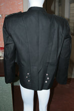 Load image into Gallery viewer, 100% Blazer-Blend WOOL Black Prince Charlie Jacket & waistcoat Vest- Kilt Jacket