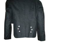 Load image into Gallery viewer, 100% Blazer-Blend WOOL Black Prince Charlie Jacket & waistcoat Vest- Kilt Jacket