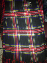 Load image into Gallery viewer, Men's 8 Yard Scottish Tartan Highland Wedding Kilt Black Stewart