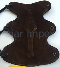 Load image into Gallery viewer, Traditional Leather archery Arm Guard SCA Medieval Bracer 2 layer Bow Arm Guard