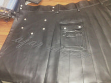 Load image into Gallery viewer, Men Scottish Synthetic Leather Pleated Kilt Top Quality PU Leather Kilt