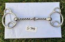 Load image into Gallery viewer, Horse Bit Western Hinged Futurity Low Port D Ring Horse Snaffle W/Roller Copper Mouth