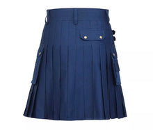 Load image into Gallery viewer, Men Scottish Fashionable Utility Kilt For Men's 100% Cotton Cargo Pockets Kilt