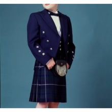 Load image into Gallery viewer, 100% Blazer-Blend WOOL Black Prince Charlie Jacket & waistcoat Vest- Kilt Jacket