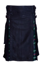 Load image into Gallery viewer, Men Scottish Hybrid Utility Kilt Leather Straps Cotton Mixed Tartan Customize