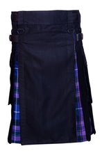 Load image into Gallery viewer, Men Scottish Hybrid Utility Kilt Leather Straps Cotton Mixed Tartan Customize