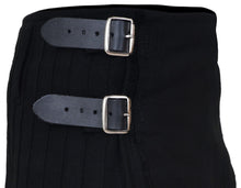 Load image into Gallery viewer, Men's 8 Yard Scottish Tartan Highland Wedding Kilt Black Tartan