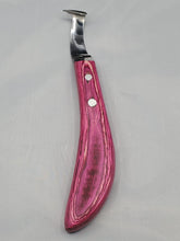 Load image into Gallery viewer, Loop Horse Knife Double Ended Razor Edged J2 Stainless Steel and Sheet Handle