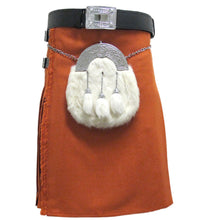 Load image into Gallery viewer, Men's 8 Yard Scottish Tartan Highland Wedding Kilt Saffron