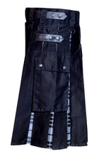 Load image into Gallery viewer, Men Scottish Hybrid Utility Kilt Leather Straps Cotton Mixed Tartan Customize