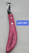 Load image into Gallery viewer, Loop Horse Knife Double Ended Razor Edged J2 Stainless Steel and Sheet Handle