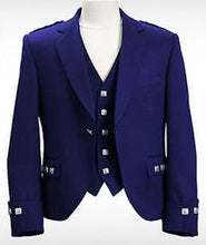Load image into Gallery viewer, Argyle kilt Jacket & Waistcoat/Vest Scottish Argyle Jacket Green Blazer Wool