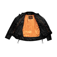 Load image into Gallery viewer, Premium Men's Motorcycle Black Cowhide Leather Biker Front Air Vents Jacket