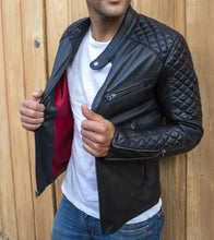 Load image into Gallery viewer, Men’s Motorcycle Vintage Cafe Racer Biker Distressed Brown Real Leather Jacket