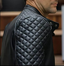 Load image into Gallery viewer, Men’s Motorcycle Vintage Cafe Racer Biker Distressed Brown Real Leather Jacket