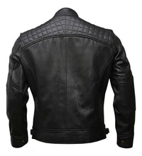 Load image into Gallery viewer, Men's Café Racer Biker Leather Jacket Black Brown Motorcycle Genuine Leather