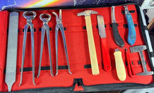 Load image into Gallery viewer, Horse Care & Grooming Hoof Rasps Farrier Tools 11 items Heavy Duty Professional Horse Care Farrier Tool Kit Hoof Clincher RASP