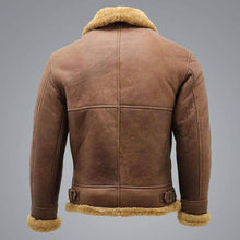 Load image into Gallery viewer, Men’s Genuine Leather Jacket with Faux Fur Collar – Winter Biker, Vintage style