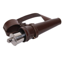 Load image into Gallery viewer, Fox Hunting Baton Flask Stainless Steel Saddle Hip Flask with Leather Case
