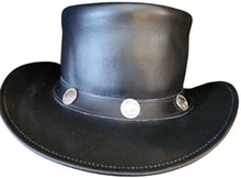Load image into Gallery viewer, Genuine Leather Cowboy Western Hat Unisex Cowboy Adult Brown Black hat
