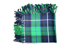 Load image into Gallery viewer, Tartan Scottish Purled Fringe Piper Fly Plaid 48&quot;- 48&quot; Fly Plaid
