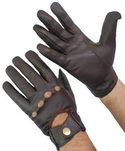 Load image into Gallery viewer, Unisex thin unlined Police holes Car Driving Fashion Sheep 100% Leather Gloves
