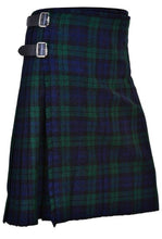 Load image into Gallery viewer, Men&#39;s 8 Yard Scottish Tartan Highland Wedding Kilt Black watch USA Stock
