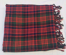 Load image into Gallery viewer, Tartan Scottish Purled Fringe Piper Fly Plaid 48&quot;- 48&quot; Fly Plaid
