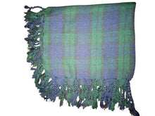 Load image into Gallery viewer, Tartan Scottish Purled Fringe Piper Fly Plaid 48&quot;- 48&quot; Fly Plaid
