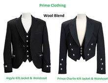 Load image into Gallery viewer, 9 Pcs | Scottish Argyle Or Prince Charlie Kilt Jacket,Vest &amp; Kilt, Sporran outfit set Top quality
