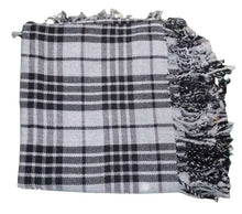 Load image into Gallery viewer, Tartan Scottish Purled Fringe Piper Fly Plaid 48&quot;- 48&quot; Fly Plaid
