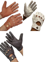 Load image into Gallery viewer, Unisex thin unlined Police holes Car Driving Fashion Sheep 100% Leather Gloves
