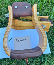 Load image into Gallery viewer, Handmade Horse Riding Wooden Stirrups Leather Covered Saddle Stirrups USA Stock