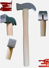 Load image into Gallery viewer, 12&quot; Horse Hoof Nail Farrier Tool Shoe Wooden Handle Octagon Nail Driving Hammer
