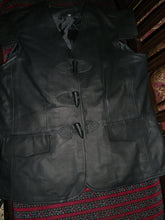 Load image into Gallery viewer, JACOBITE GENUINE COWHIDE 100% QUALITY LEATHER WAISTCOAT SWORDSMAN JACKET
