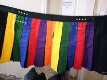 Load image into Gallery viewer, Deluxe hybrid Black/Rainbow Utility Cargo Kilt With Two Pockets Size 30&quot; To 60&quot;
