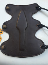 Load image into Gallery viewer, Traditional Leather archery Arm Guard SCA Medieval Bracer 2 layer Bow Arm Guard
