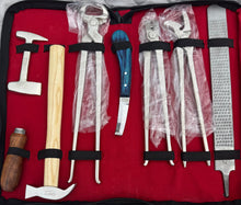 Load image into Gallery viewer, Heavy Duty Professional Horse Care Farrier Tool Kit Hoof Clincher Nipper RASP
