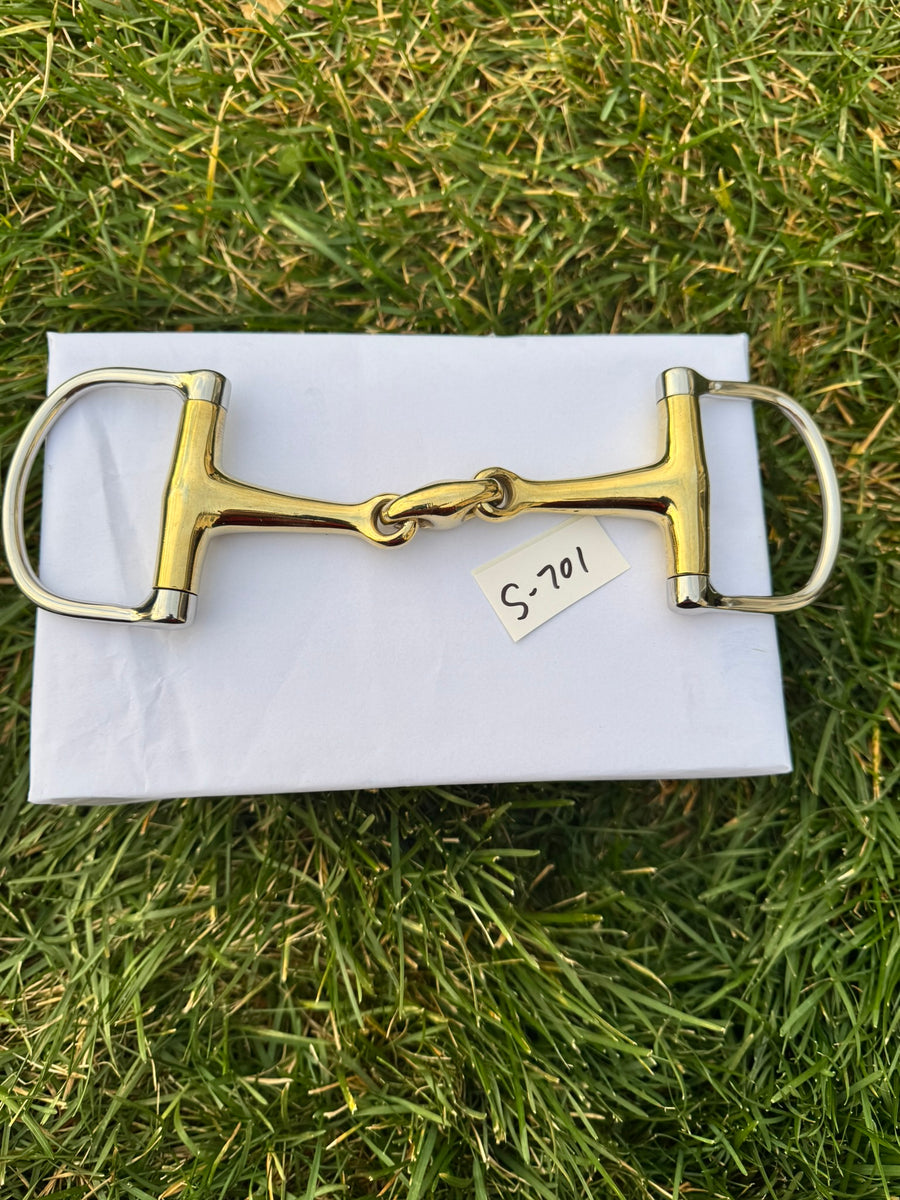 Horse Bit Western Hinged Futurity Low Port D Ring Horse Snaffle W/Roll ...