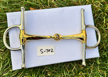Load image into Gallery viewer, Horse Bit Western Hinged Futurity Low Port D Ring Horse Snaffle W/Roller Copper Mouth