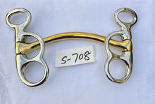 Load image into Gallery viewer, Horse Bit Western Hinged Futurity Low Port D Ring Horse Snaffle W/Roller Copper Mouth