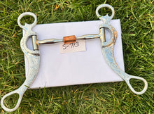 Load image into Gallery viewer, Horse Bit Western Hinged Futurity Low Port D Ring Horse Snaffle W/Roller Copper Mouth