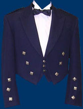 Load image into Gallery viewer, 100% Blazer-Blend WOOL Black Prince Charlie Jacket &amp; waistcoat Vest- Kilt Jacket
