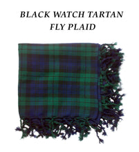 Load image into Gallery viewer, Tartan Scottish Purled Fringe Piper Fly Plaid 48&quot;- 48&quot; Fly Plaid
