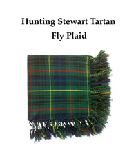 Load image into Gallery viewer, Tartan Scottish Purled Fringe Piper Fly Plaid 48&quot;- 48&quot; Fly Plaid
