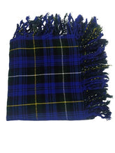 Load image into Gallery viewer, Tartan Scottish Purled Fringe Piper Fly Plaid 48&quot;- 48&quot; Fly Plaid
