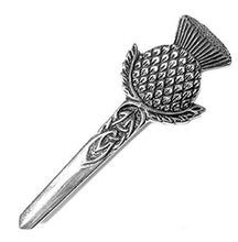 Load image into Gallery viewer, Scottish Kit Pins Various Design Chrome Finish 4&quot; Highland Celtic Pin
