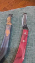 Load and play video in Gallery viewer, Loop Hoof Knife Sharpened Stainless Steel Blade and Sheet Handle with Hoof Pick
