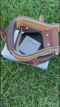 Load and play video in Gallery viewer, Handmade Horse Riding Wooden Stirrups Leather Covered Saddle Stirrups USA Stock